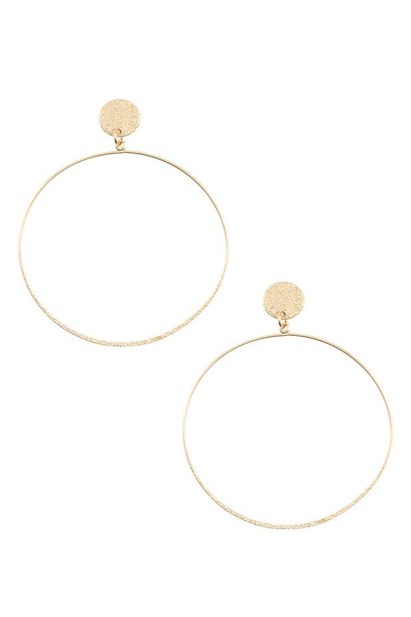 Textured hoop earring