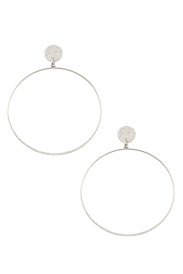 Textured hoop earring