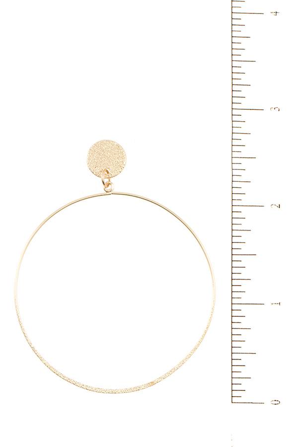 Textured hoop earring