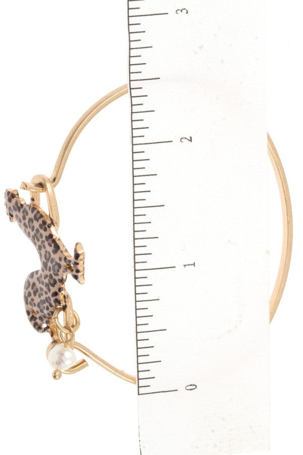 Animal print chicken bangle bracelet