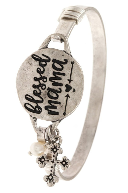 Blessed mama bangle bracelet