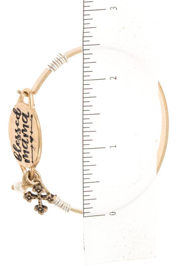 Blessed mama bangle bracelet