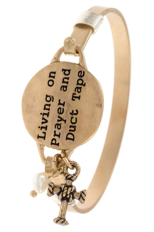 Living on prayer and duct tape bangle bracelet