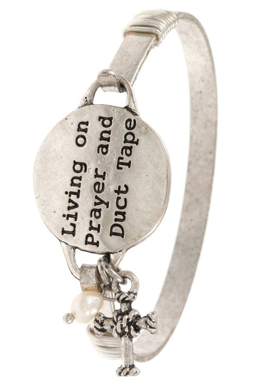 Living on prayer and duct tape bangle bracelet