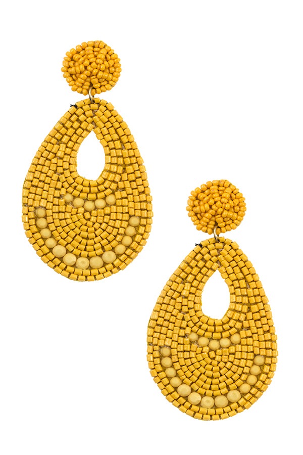Teardrop micro bead fashion earring