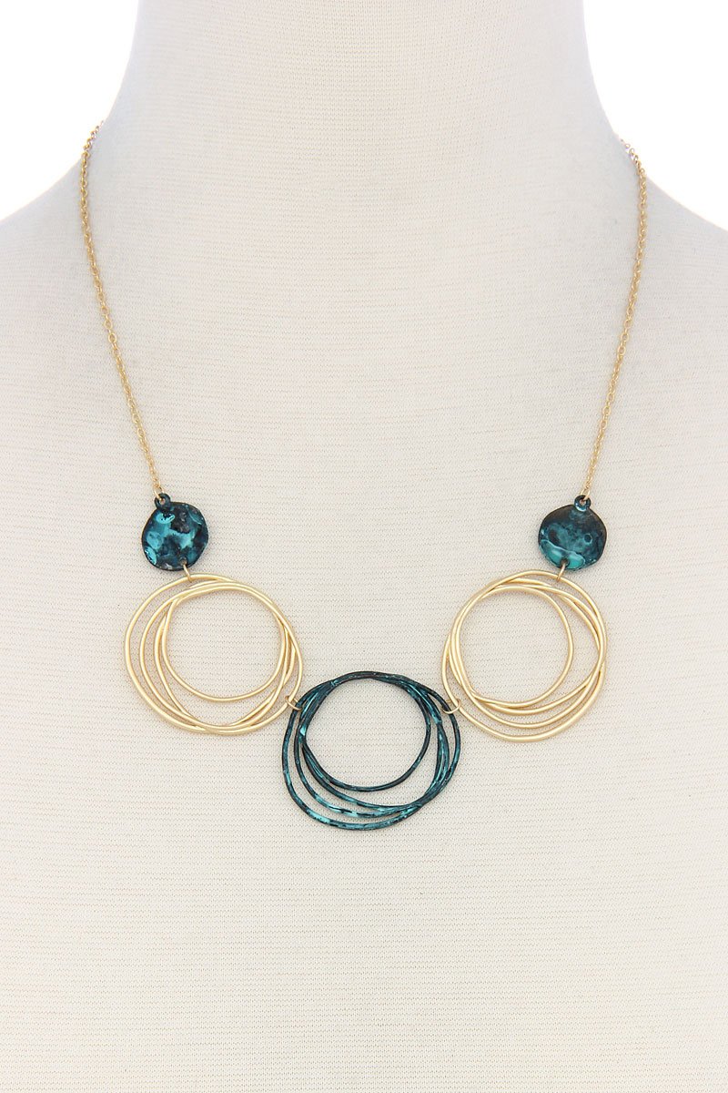 Multi pattern modern necklace