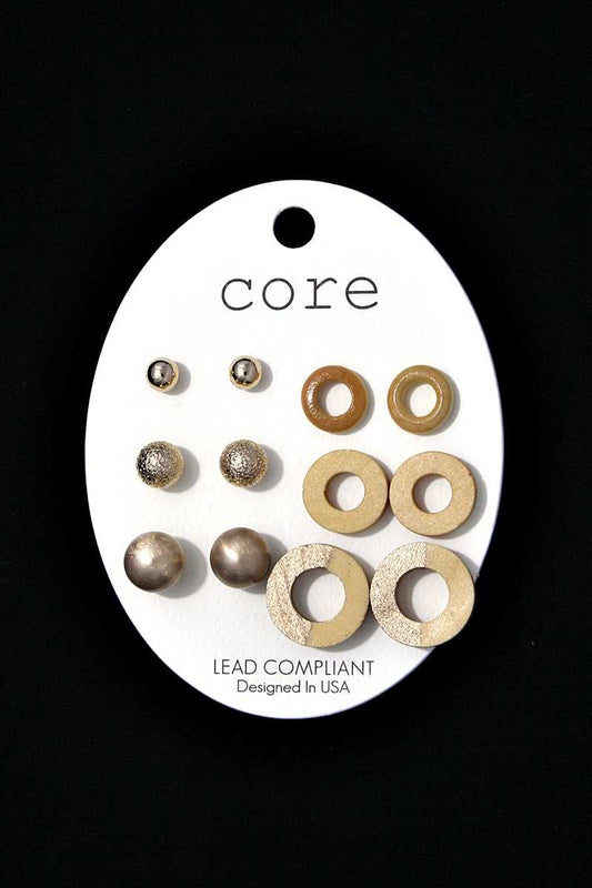 Circle multi earring set
