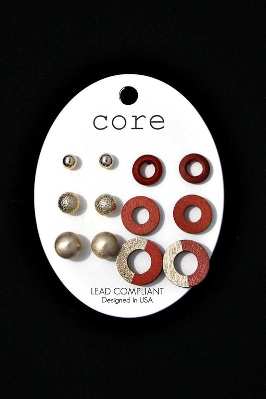 Circle multi earring set