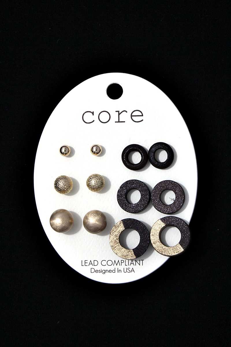Circle multi earring set