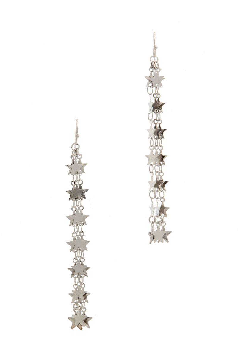 Star multi strand dangle earring