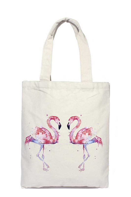 Flamingo love stare tote bag