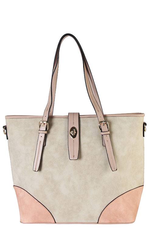 Designer two tone tote bag
