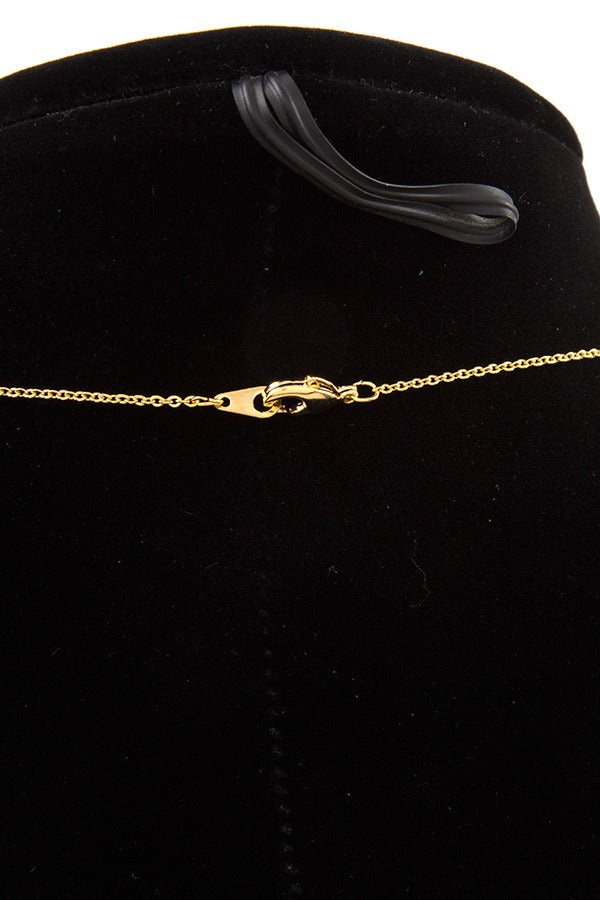 Cz stone floral pendant short necklace