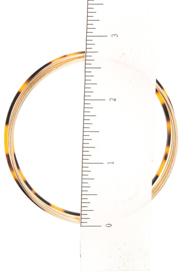 Acetate with metal bangle bracelet set