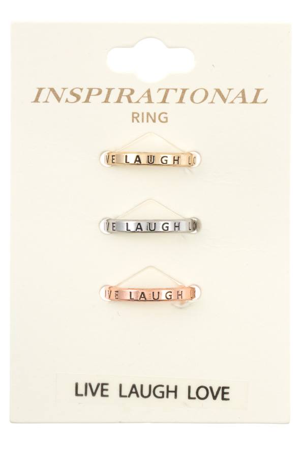 Live laugh love ring set
