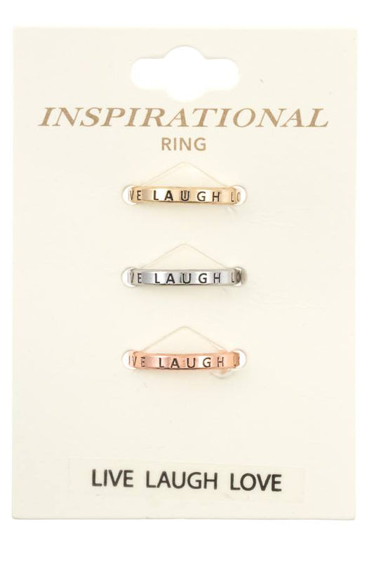 Live laugh love ring set