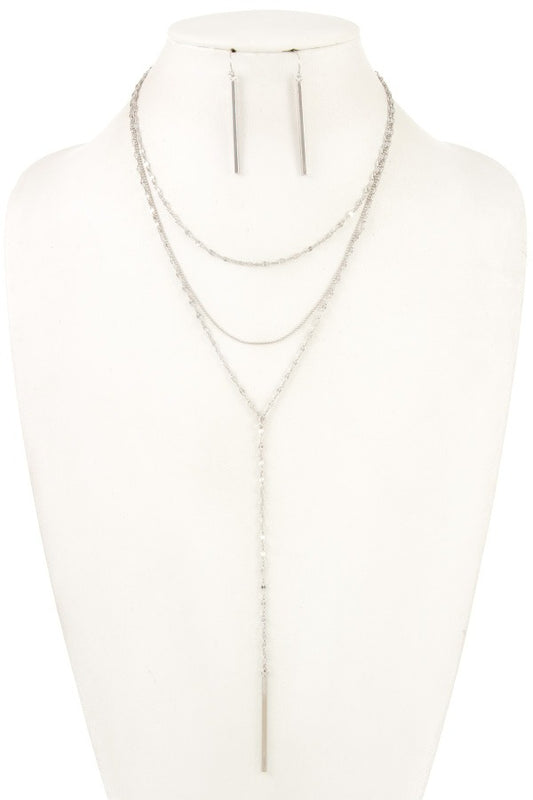 Mix layered chain necklace set