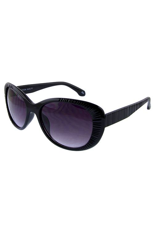 Womens ribbed whisker cat eye sunglasses