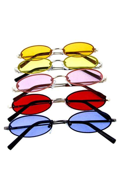 Womens rounded marvelous metal sunglasses