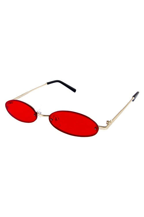 Womens rounded marvelous metal sunglasses