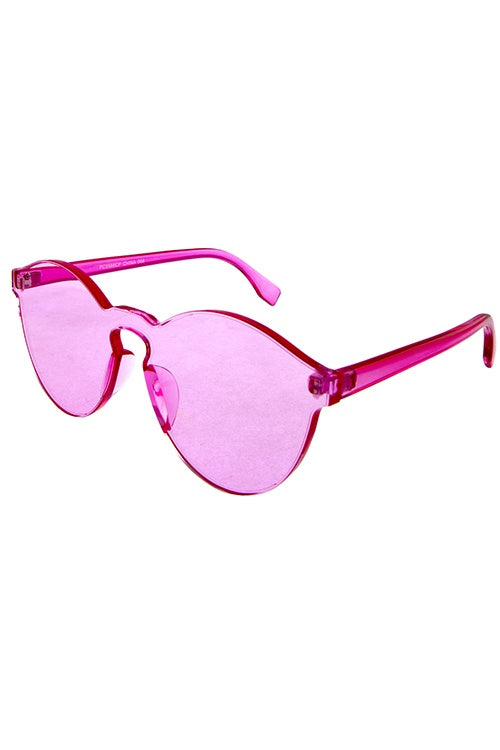 Womens thick transparent rimless horn sunglasses