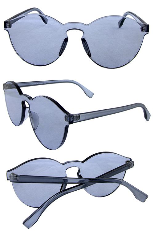 Womens thick transparent rimless horn sunglasses