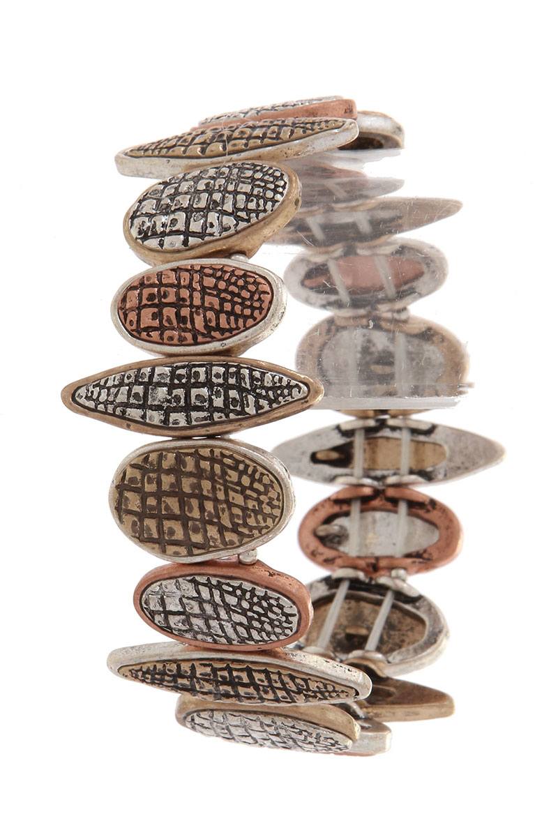 Geometric shape stretch bracelet