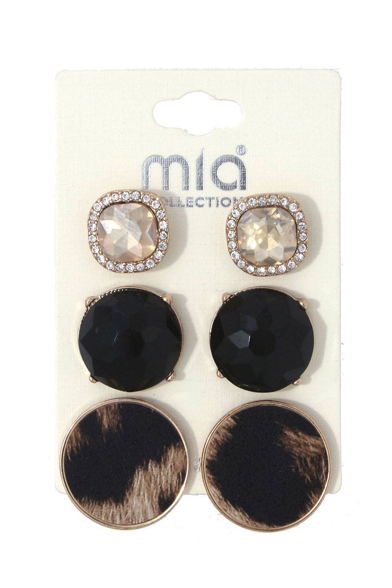 Rhinestone earring set