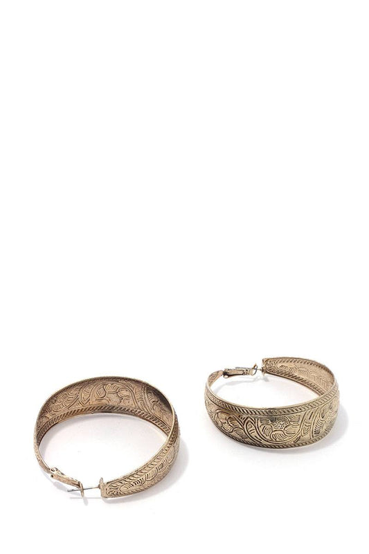 Rustic hoop earring