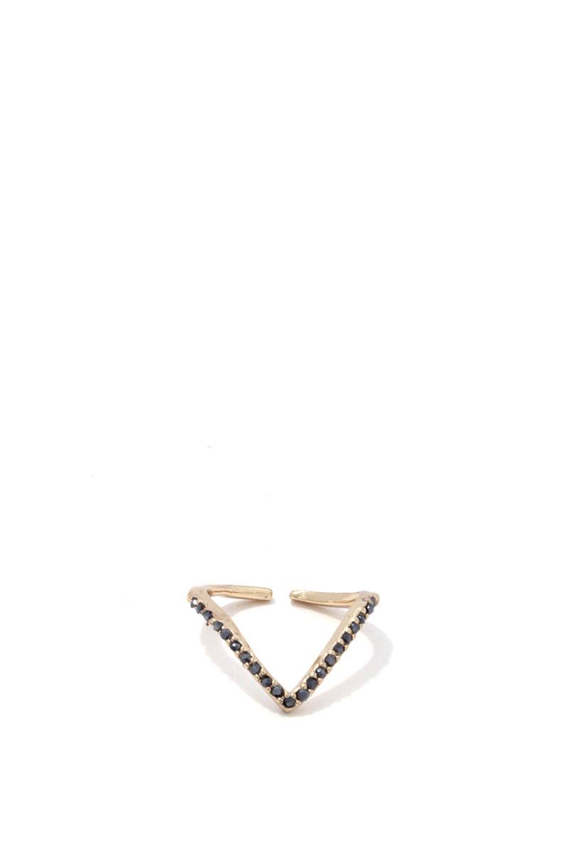 Rhinestone brass ring