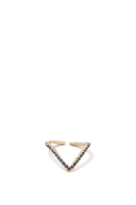 Rhinestone brass ring