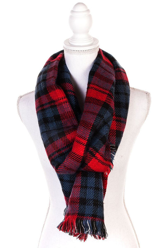 Plaid check fashion scarf