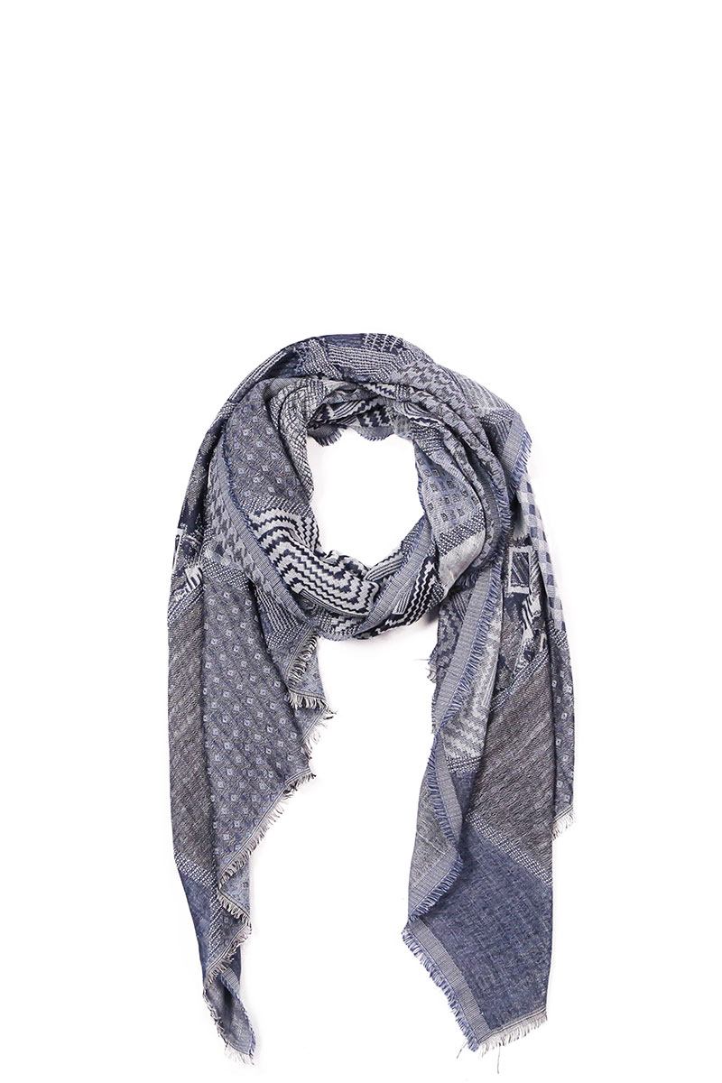 Mixed pattern mosaic scarf-