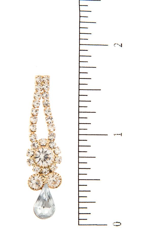 Crystal gem link choker necklace set