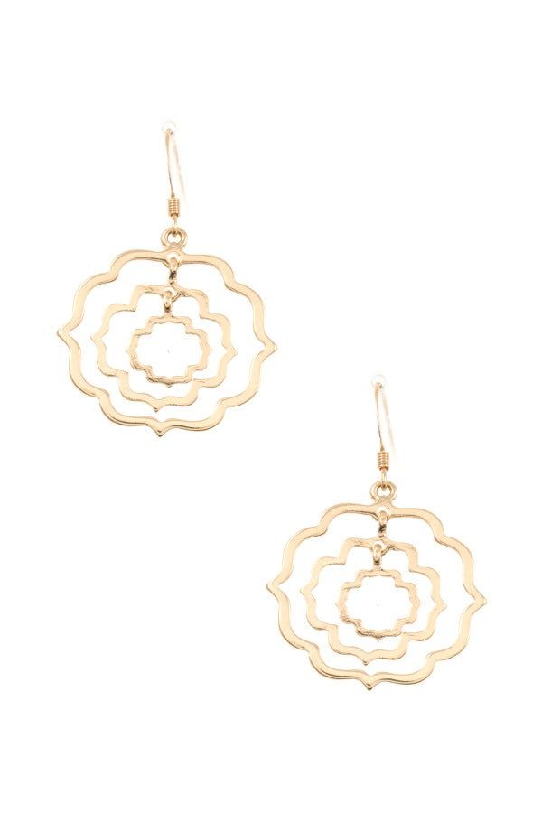 Multi cut out link drop earring