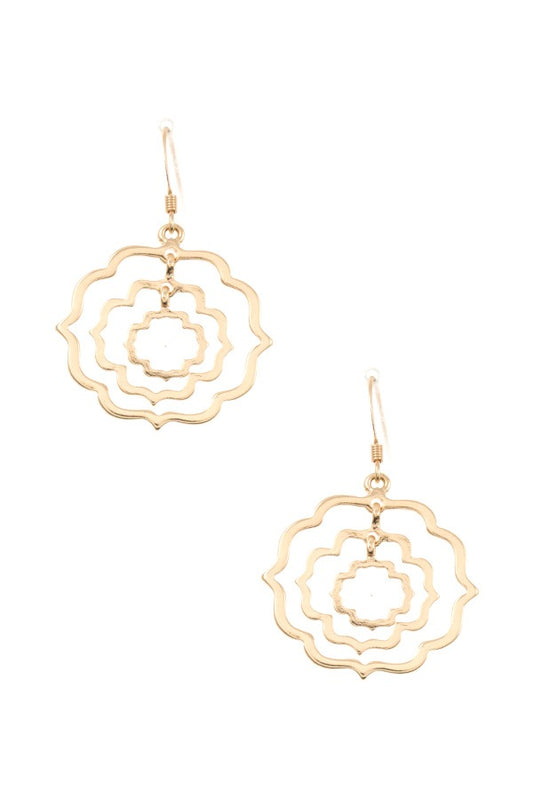 Multi cut out link drop earring