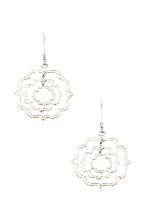 Multi cut out link drop earring