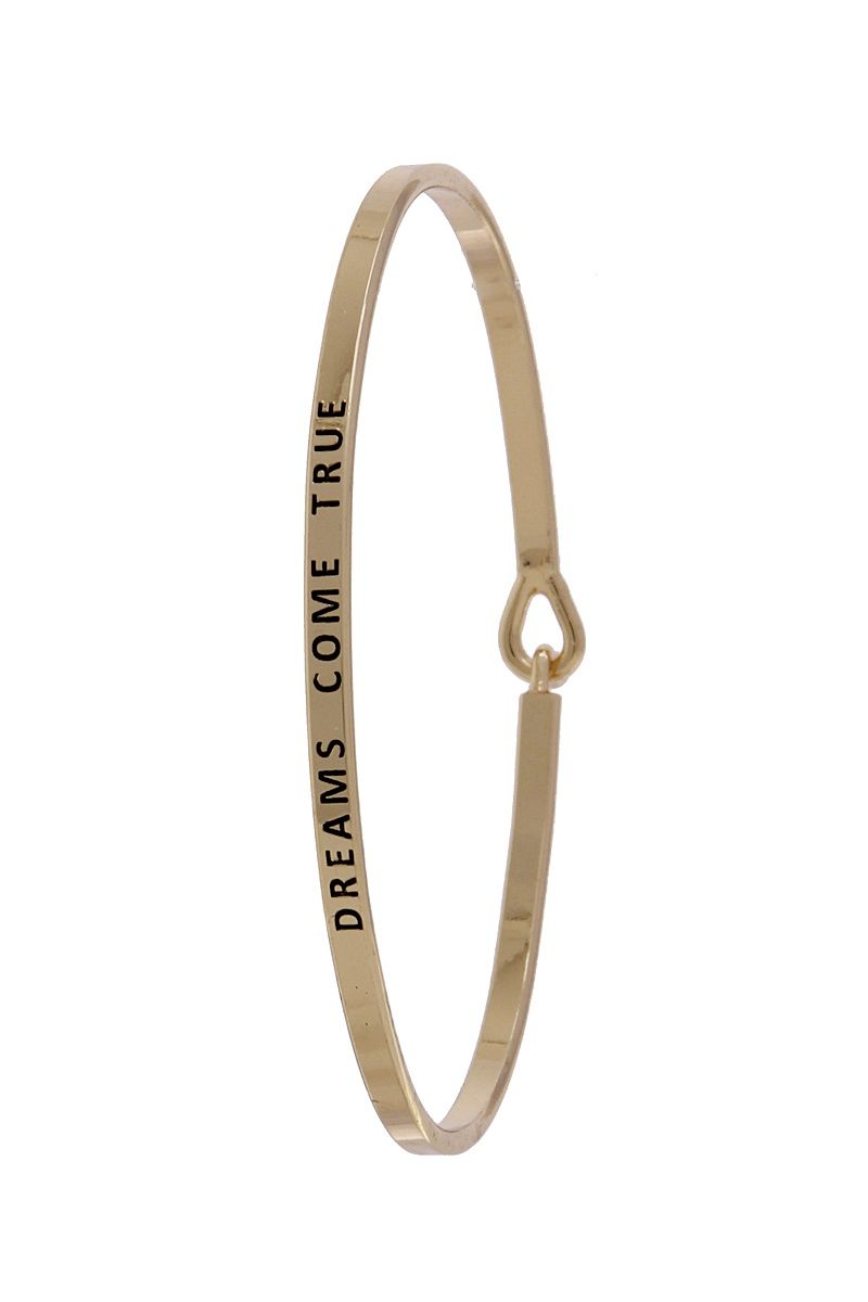 "dreams come true" inspiration bangle