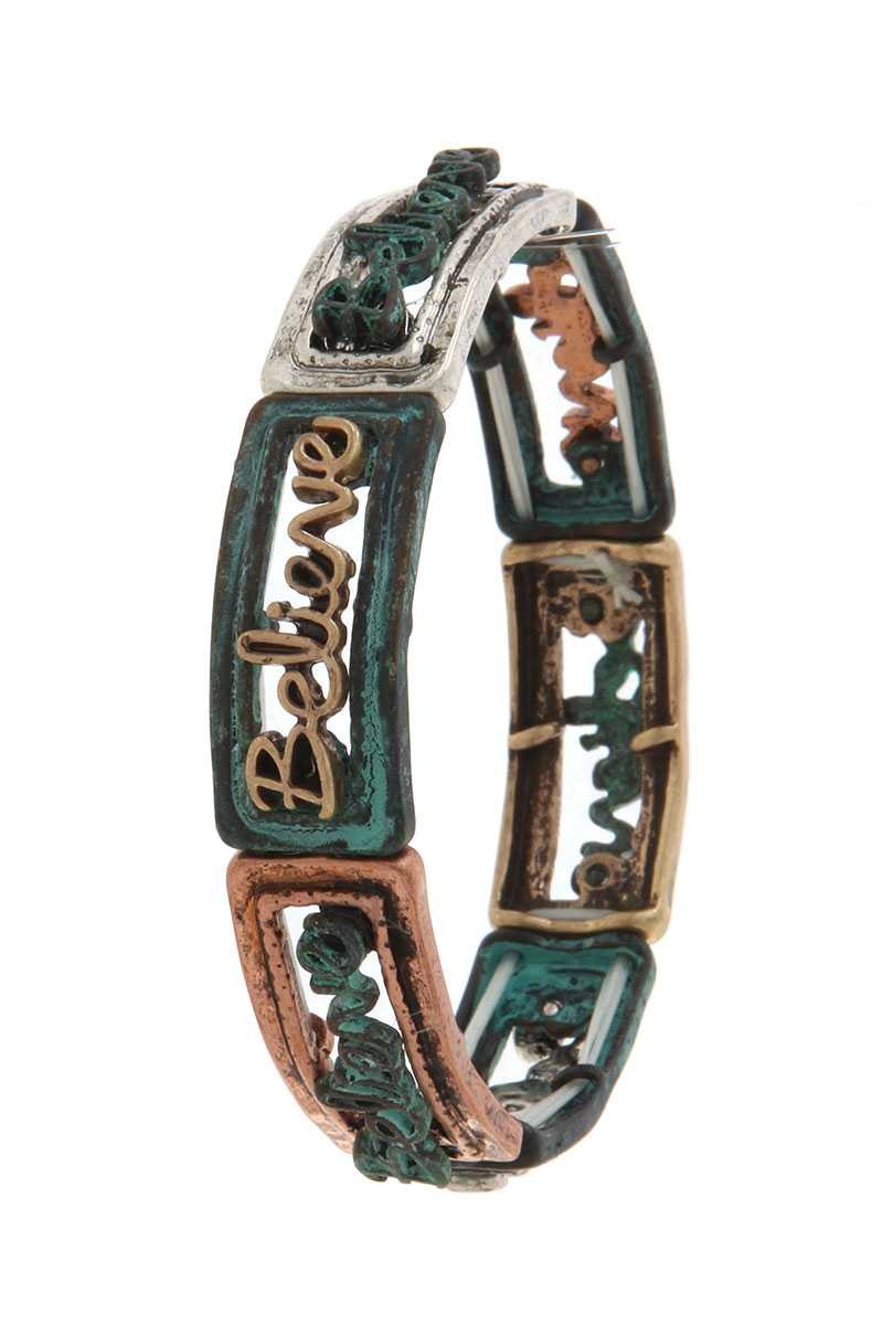 "believe" stretch bracelet