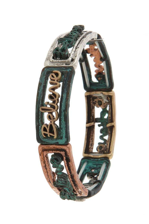 "believe" stretch bracelet