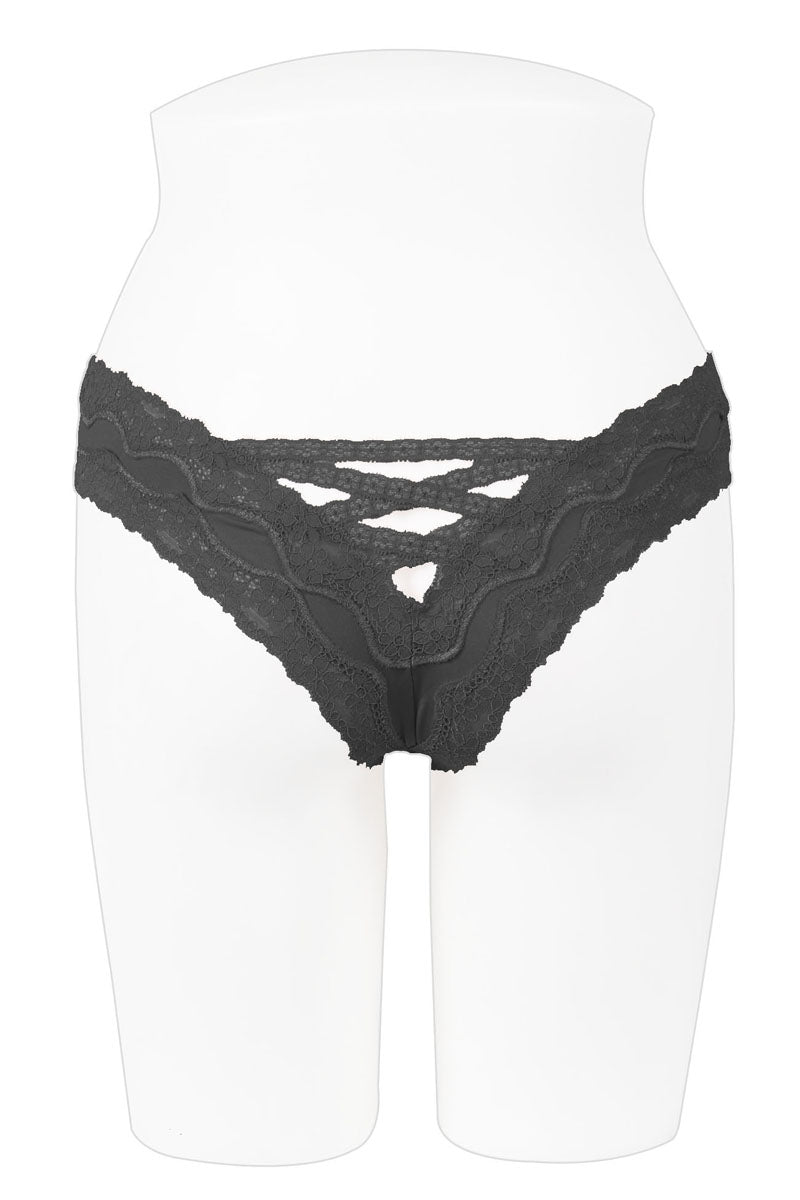 Sheer & super caged lace back bikini