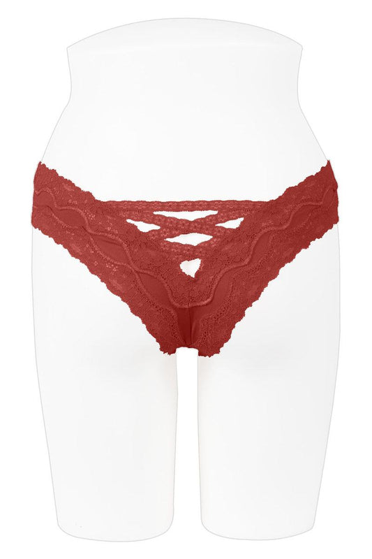 Sheer & super caged lace back bikini