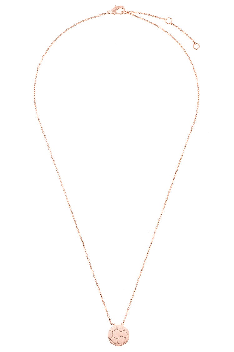 Etched soccer ball pendant necklace