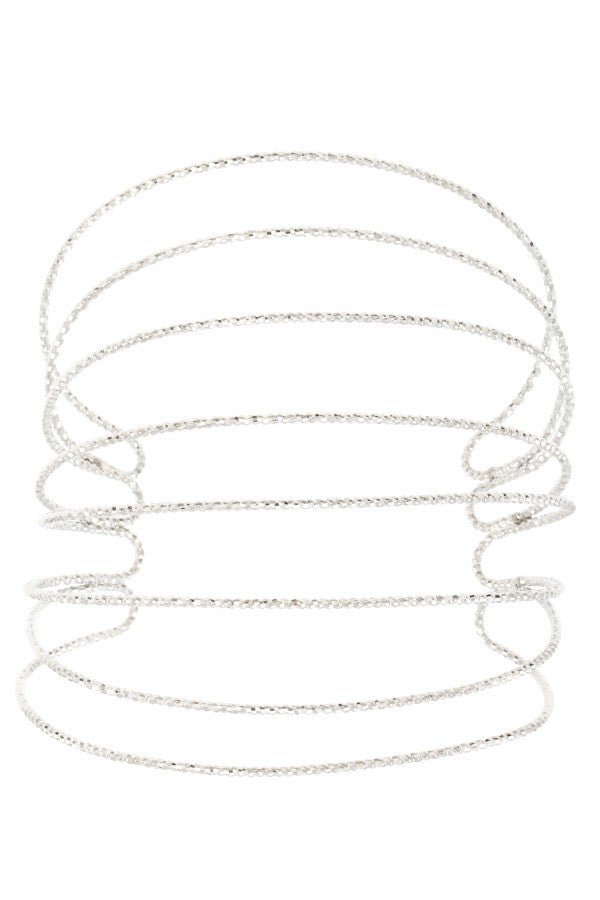Caged flex cuff bracelet