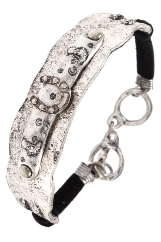 Horseshoe accent cuff bracelet