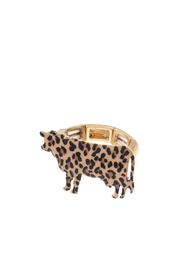 Animal print cow ring