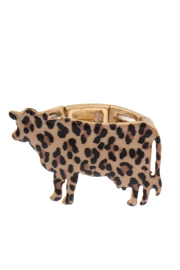 Animal print cow ring