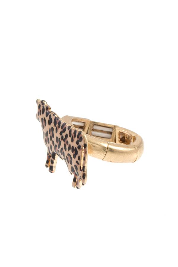 Animal print cow ring