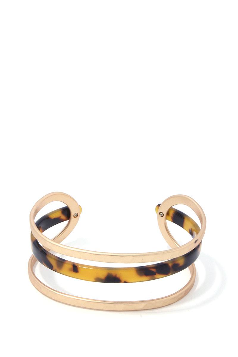 Acetate metal cuff bracelet