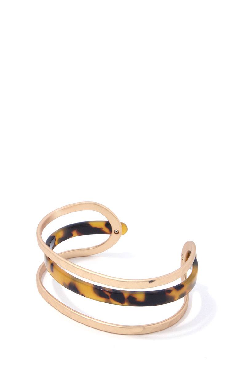 Acetate metal cuff bracelet